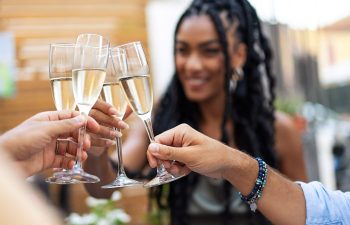 Friends toasting with Prosecco